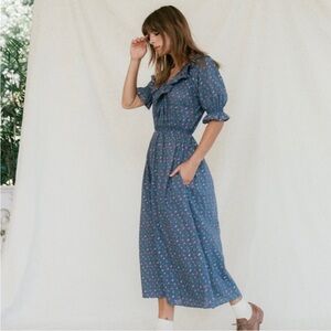 *SOLD* Christy Dawn Naomi Dress in Lapis Aster Garden, size XS